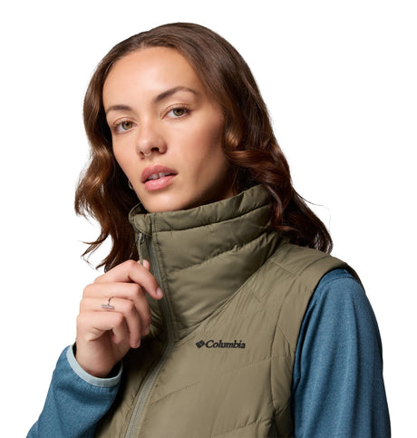 Columbia Women's Heavenly II Long Vest - Stone Green
