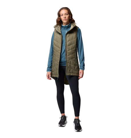 Columbia Women's Heavenly II Long Vest - Stone Green