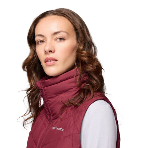 Columbia Women's Heavenly II Long Vest - Rich Wine