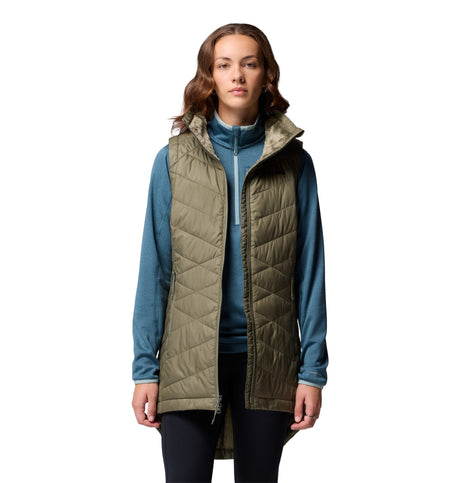 Columbia Women's Heavenly II Long Vest - Stone Green