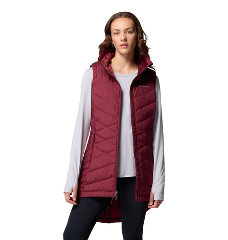 Columbia Women's Heavenly II Long Vest - Rich Wine