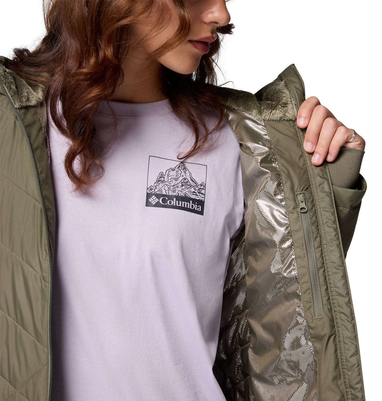 Columbia Women's Heavenly Long Hooded Jacket - A&M Clothing & Shoes - Westlock