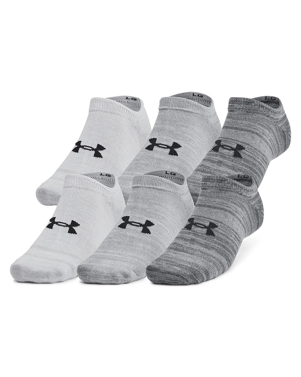 UA Unisex Essential 6-Pack No Show Socks