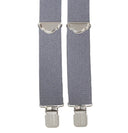 Custom Leather Men's Basic Work Suspender - Grey