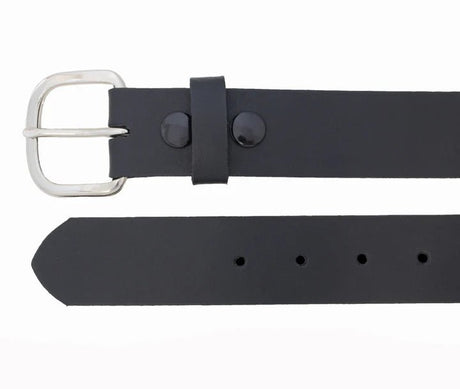 Custom Leather Men's Heavyweight Work Belt - Black