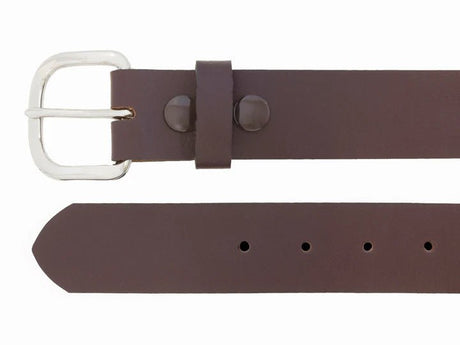 Custom Leather Men's Heavyweight Work Belt - Brown