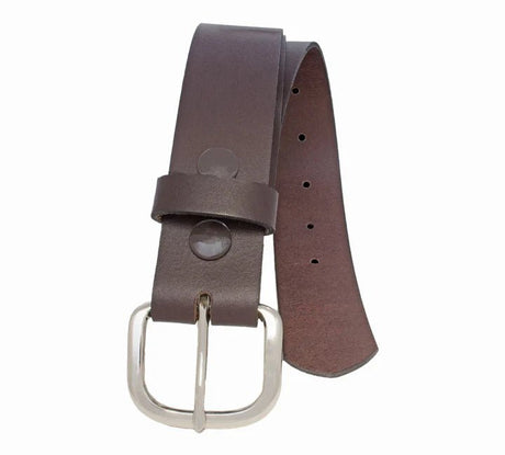 Custom Leather Men's Heavyweight Work Belt - Brown