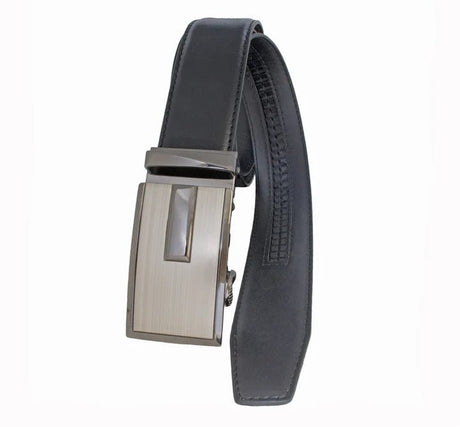 Custom Leather Men's Ratchet Belt - Black