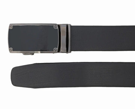 Custom Leather Men's Tubular Ratchet Belt - Black