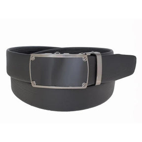Custom Leather Men's Tubular Ratchet Belt - Black