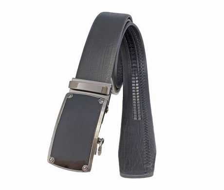 Custom Leather Men's Tubular Ratchet Belt - Black