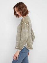 Charlie B Women's Long Sleeve Crew Neck Sweater