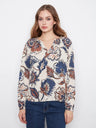 Charlie B Women's Printed Popover Blouse