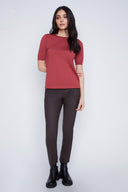 CYC Women's Crew Neck Top - Rust