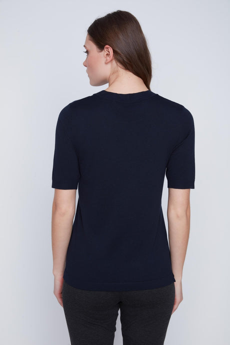 CYC Women's Crew Neck Top - Midnight Blue
