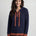 CYC Women's Knit Hooded Sweater - Navy/Cinnamon