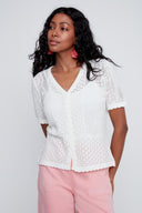 CYC Women's Short Sleeve Cardigan - Off White