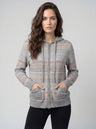 CYC Women's Zip-Up Hooded Cardigan - Grey Combo