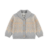 Dirkje Baby Boys Button-Up Cardigan - Harbour Mist
