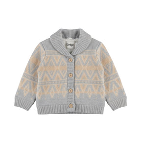 Dirkje Baby Boys Button-Up Cardigan - Harbour Mist