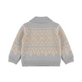Dirkje Baby Boys Button-Up Cardigan - Harbour Mist
