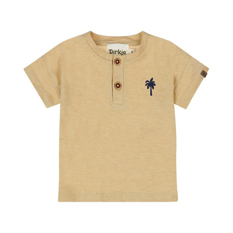 Dirkje Baby Boys Henley T-Shirt - Camel
