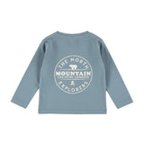 Dirkje Baby Boys Long Sleeve Henley Pocket T-Shirt - Ocean Mist
