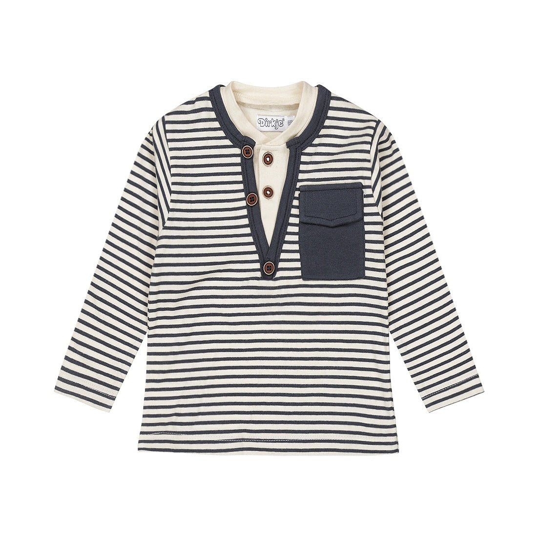Dirkje Baby Boys Long Sleeve Henley T-Shirt - A&M Clothing & Shoes - Westlock