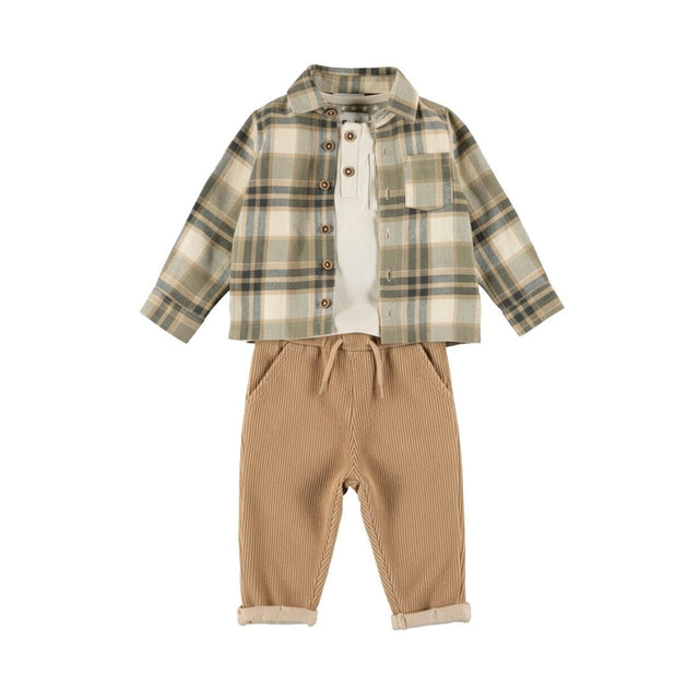 Dirkje Baby Boys Long Sleeve Shirt & Pants 3-Piece Set - Multi