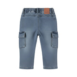 Dirkje Baby Boys Tapered-Fit Cargo Jeans - Mid Denim
