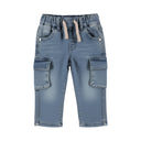 Dirkje Baby Boys Tapered-Fit Cargo Jeans - Mid Denim