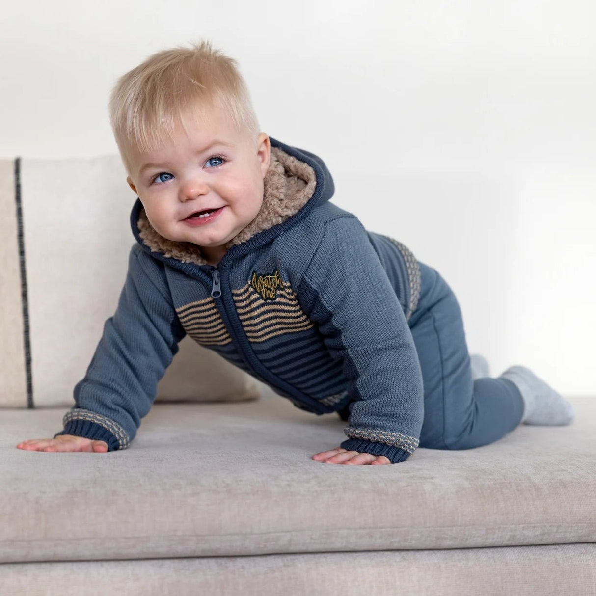 Dirkje Baby Boys Zip Up Hooded Cardigan A M Clothing A M Clothing Shoes