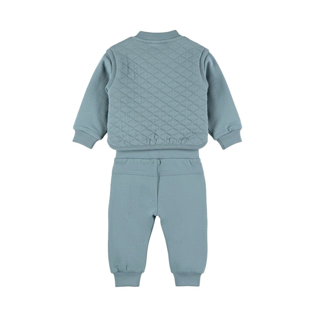 Dirkje Baby Boys Zip-Up Sweater & Joggers 3-Piece Set - Ocean Mist