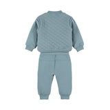 Dirkje Baby Boys Zip-Up Sweater & Joggers 3-Piece Set - Ocean Mist