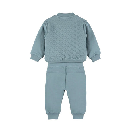 Dirkje Baby Boys Zip-Up Sweater & Joggers 3-Piece Set - Ocean Mist