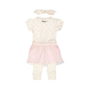 Dirkje Baby Girls 3-Piece Dress & Leggings Set - Soft Pink