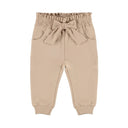 Dirkje Baby Girls Elastic Waist Joggers - Light Taupe
