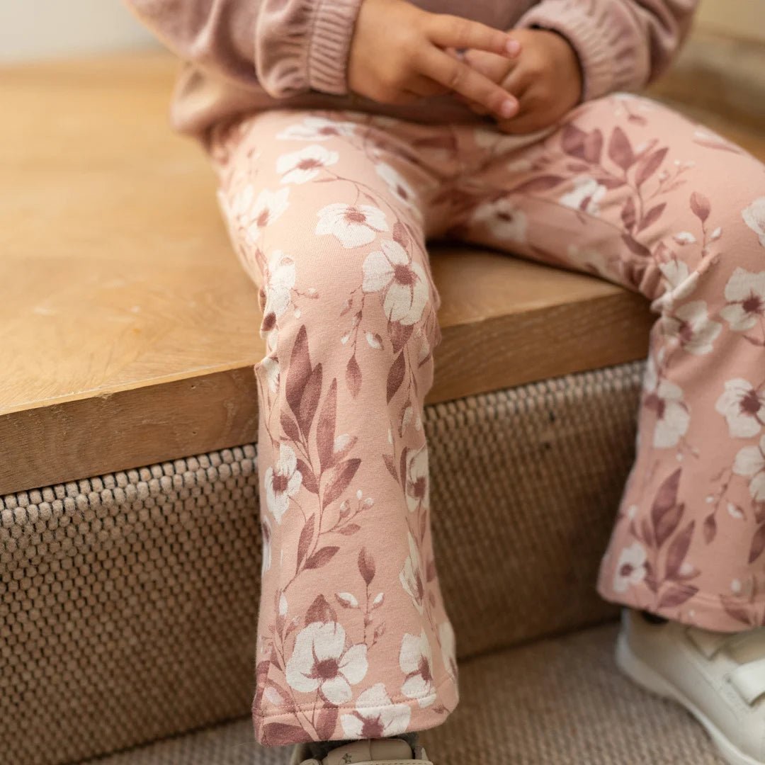 Dirkje Baby Girls Flared Leggings & Headband Set - Misty Rose
