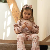Dirkje Baby Girls Flared Leggings & Headband Set - Misty Rose