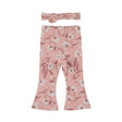 Dirkje Baby Girls Flared Leggings & Headband Set - Misty Rose