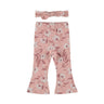 Dirkje Baby Girls Flared Leggings & Headband Set - Misty Rose