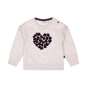 Dirkje Baby Girls Heart Sweater - Beige