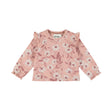 Dirkje Baby Girls Ruffle Long Sleeve Top - Misty Rose