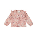 Dirkje Baby Girls Ruffle Long Sleeve Top - Misty Rose