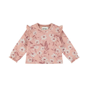 Dirkje Baby Girls Ruffle Long Sleeve Top - Misty Rose