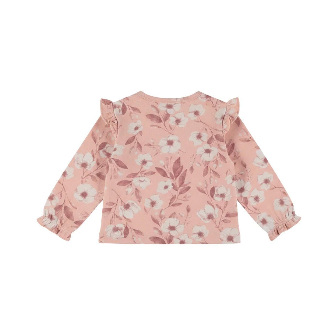 Dirkje Baby Girls Ruffle Long Sleeve Top - Misty Rose