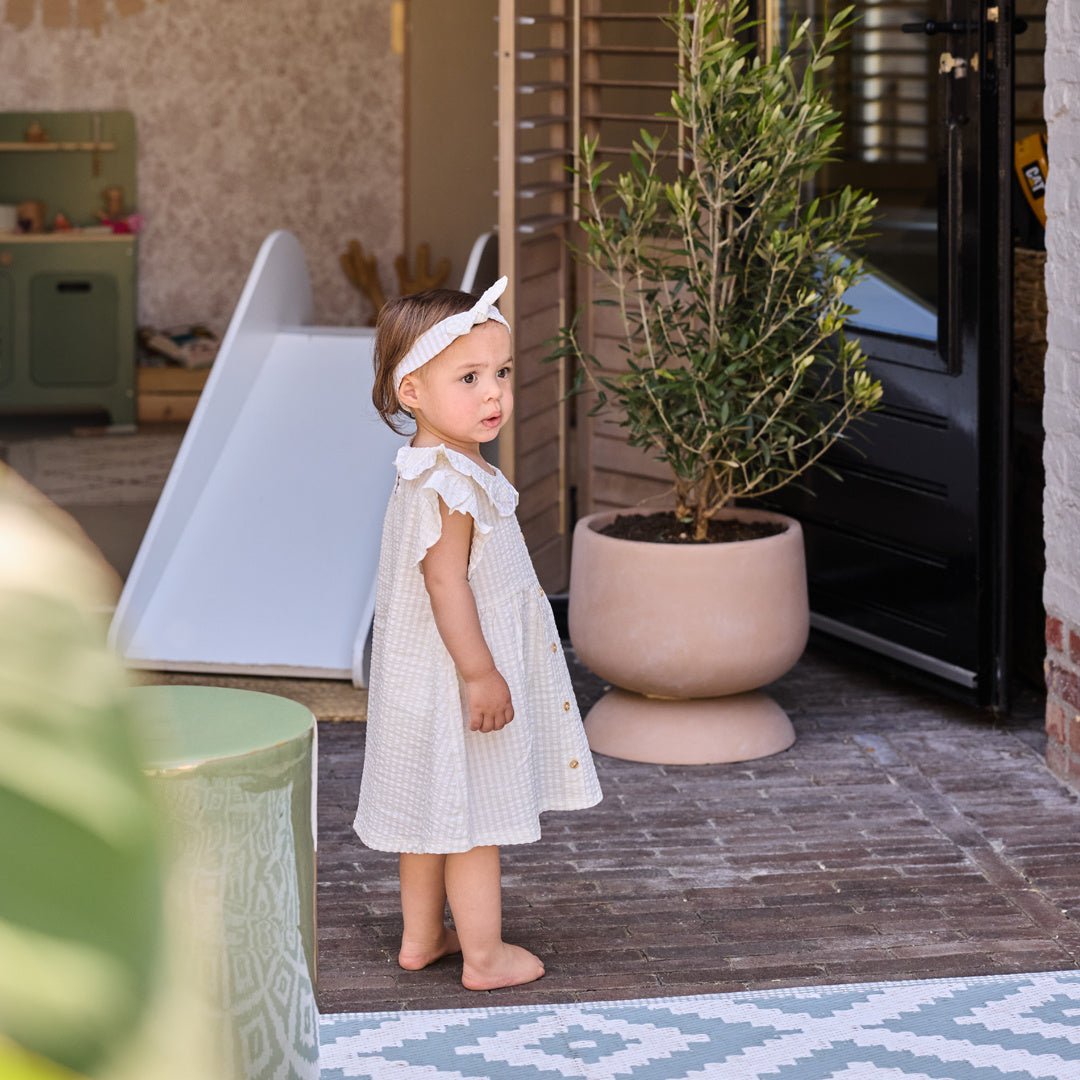 Dirkje Baby Girls Ruffle Sleeve Dress & Headband Set - A&M Clothing & Shoes