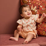 Dirkje Baby Girls Ruffle Sleeve Tie Front T-Shirt - A&M Clothing & Shoes