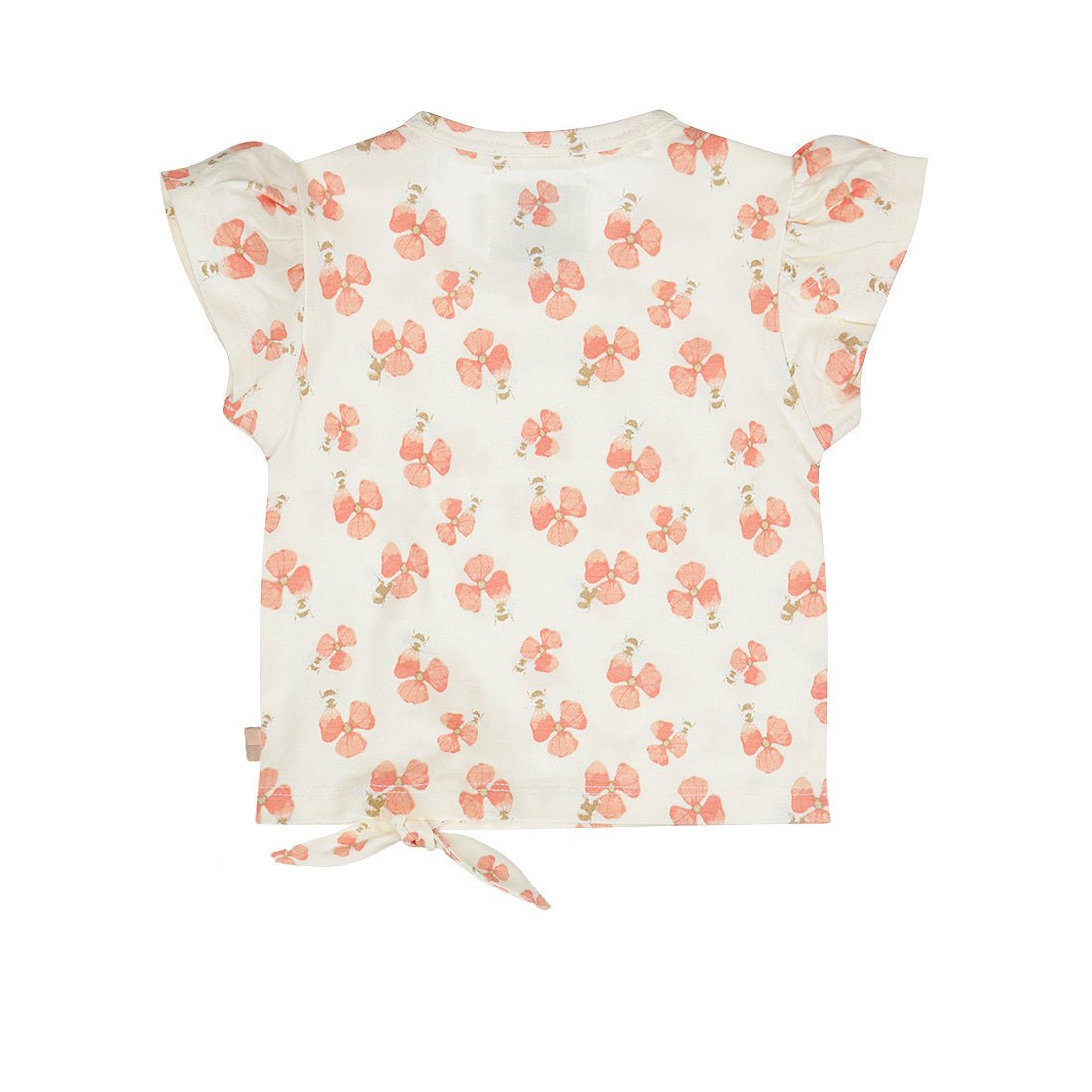 Dirkje Baby Girls Ruffle Sleeve Tie Front T-Shirt - A&M Clothing & Shoes