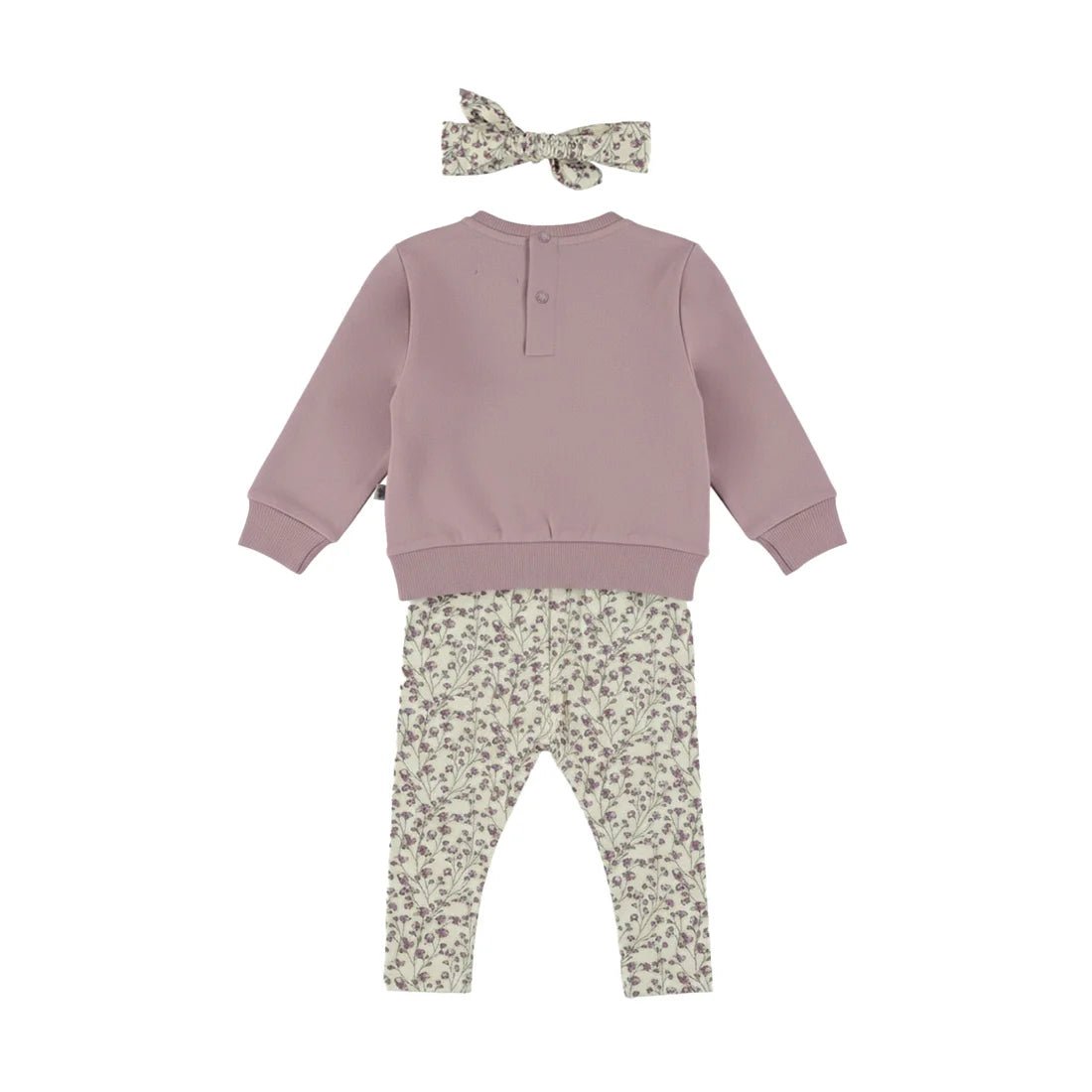 Dirkje Baby Girls Sweater & Leggings 3-Piece Set - Elderberry